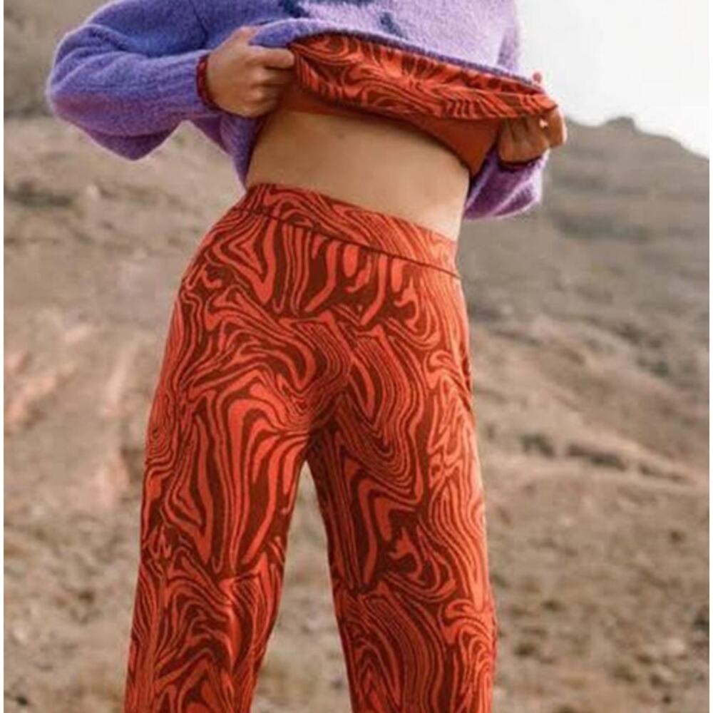 Paloma Wool Claudia Pants, Orange Swirl, Size Small